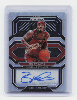 2020-21 Panini Prizm #PE-RID Ricky Davis Penmanship Prizms Silver