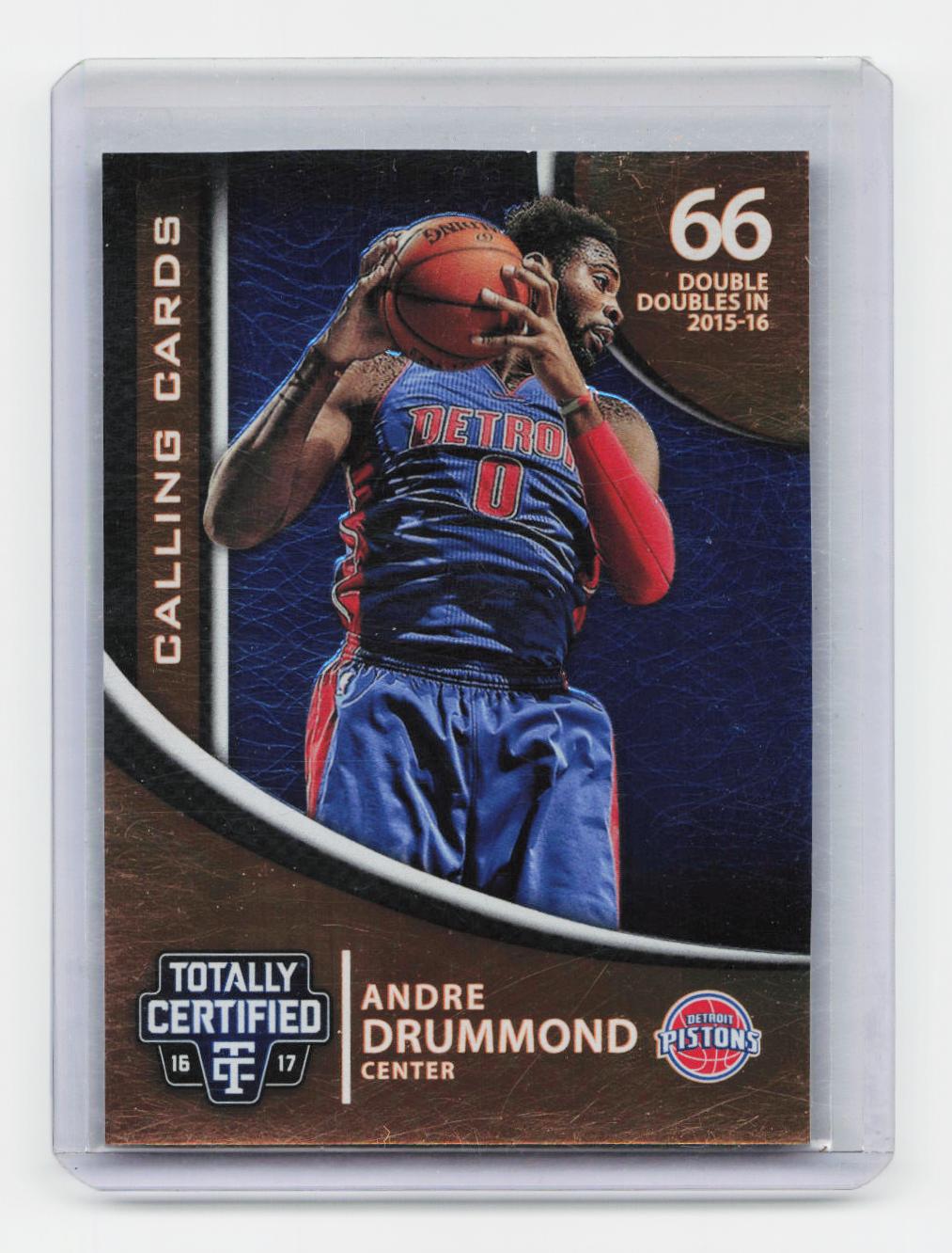 2016-17 Panini Totally Certified #7 Andre Drummond Calling Cards