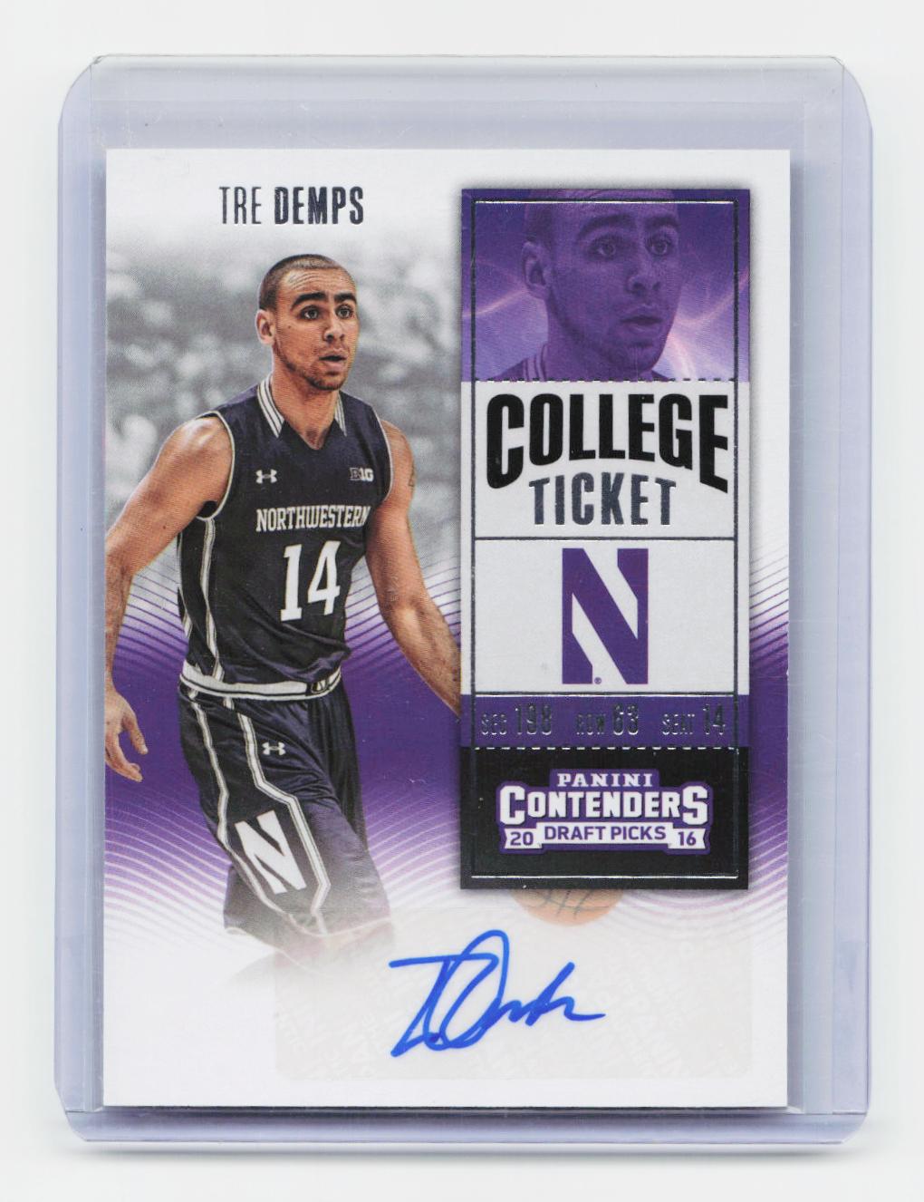 2016 Panini Contenders Draft Picks #180 Tre Demps College Ticket Autographs