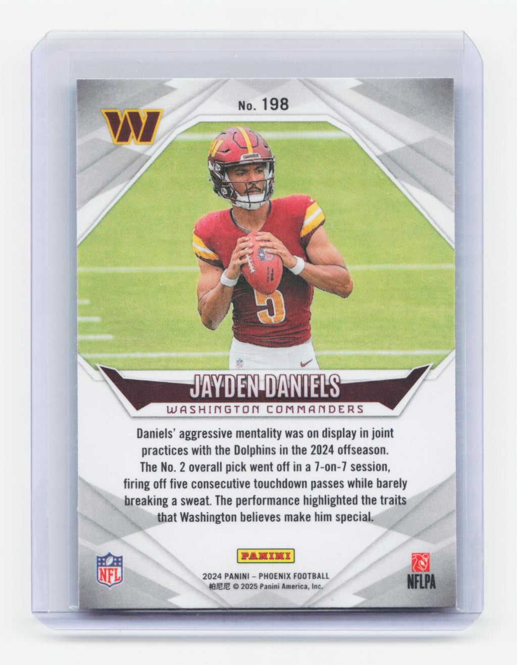 2024 Panini Phoenix #198 Jayden Daniels Purple Fade