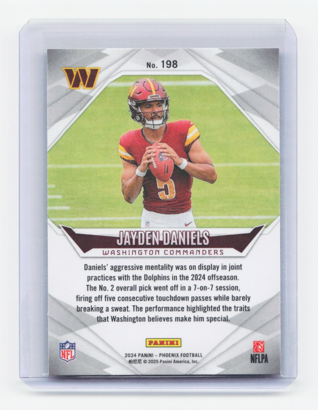 2024 Panini Phoenix #198 Jayden Daniels Purple Fade