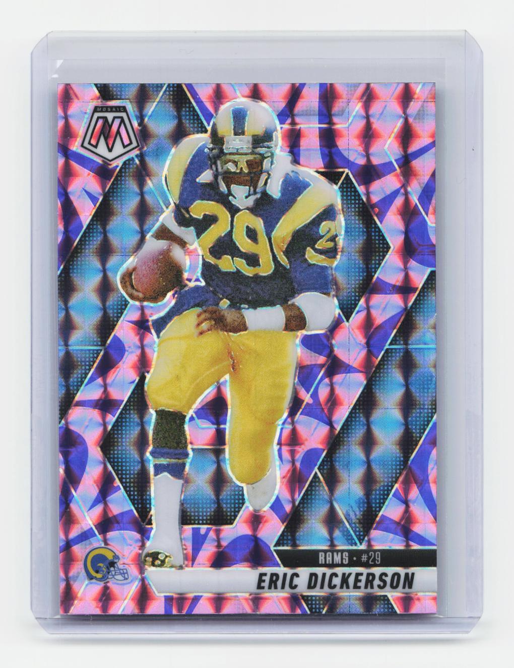 2025 Panini Mosaic #154 Eric Dickerson Mosaic Reactive Purple