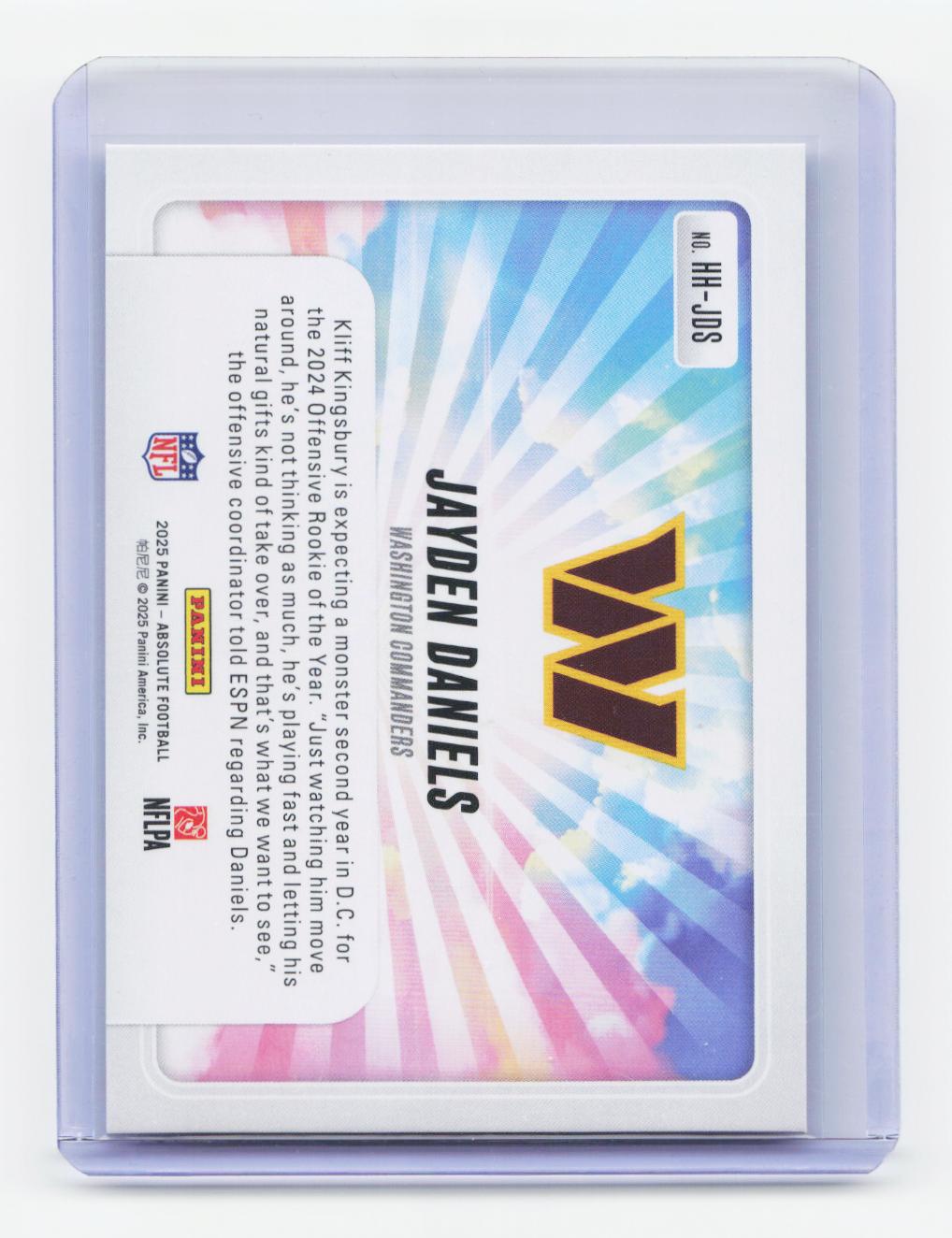 2025 Panini Absolute #HH-JDS Jayden Daniels Hog Heaven