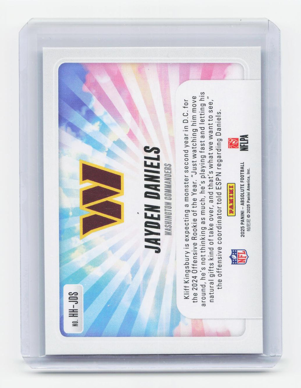 2025 Panini Absolute #HH-JDS Jayden Daniels Hog Heaven