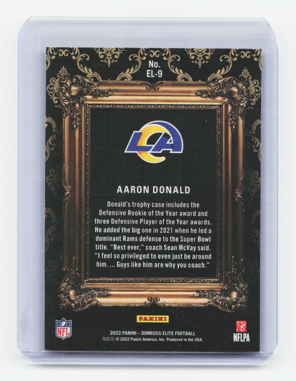 2022 Donruss Elite #EL-9 Aaron Donald Elitist