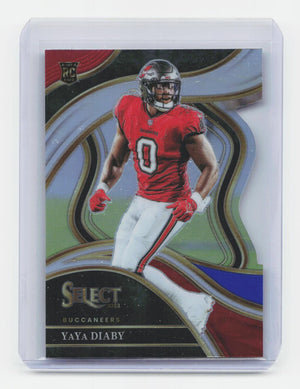 2023 Panini Select #204 YaYa Diaby Red and Blue Prizms Die Cuts