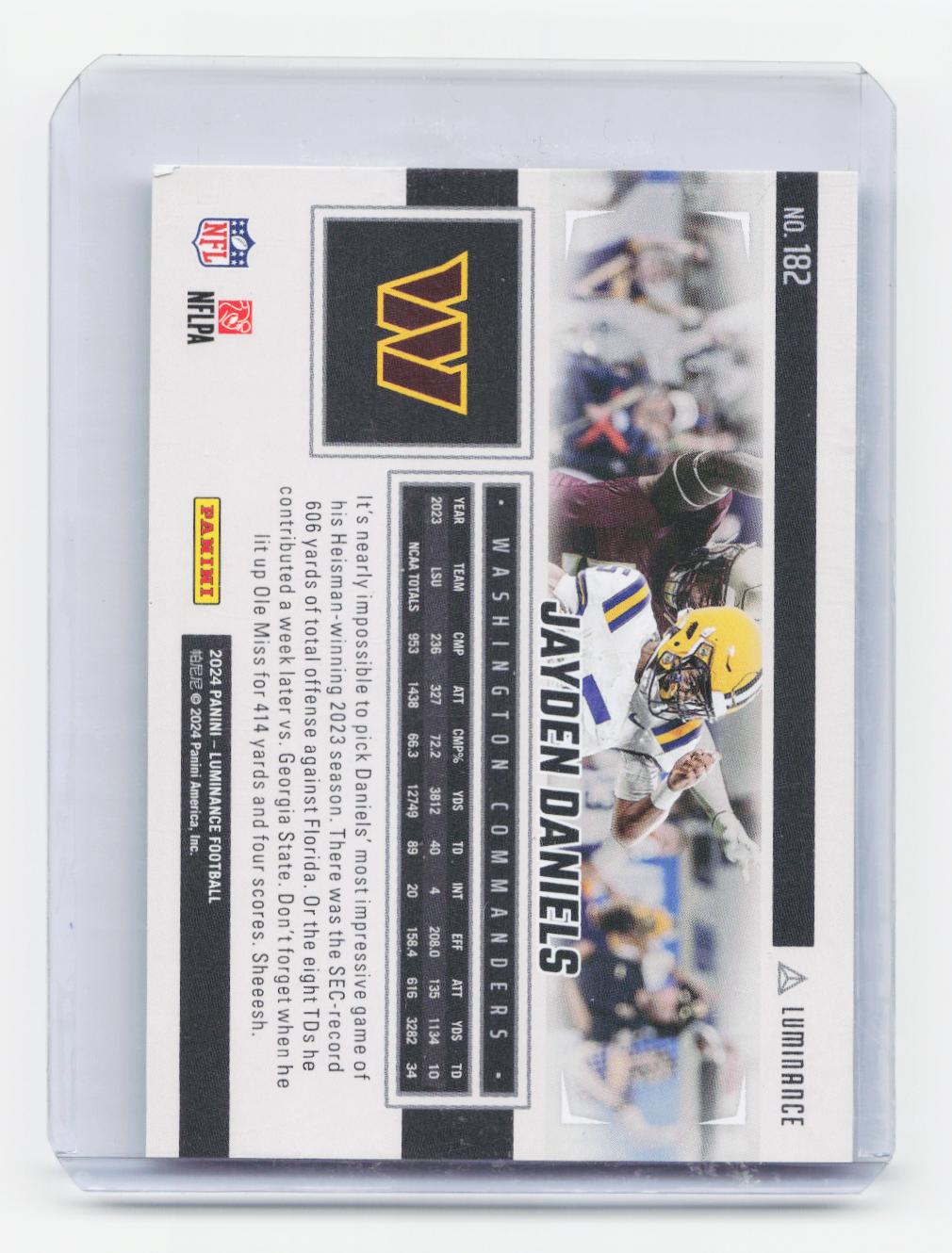 2024 Panini Luminance #182 Jayden Daniels