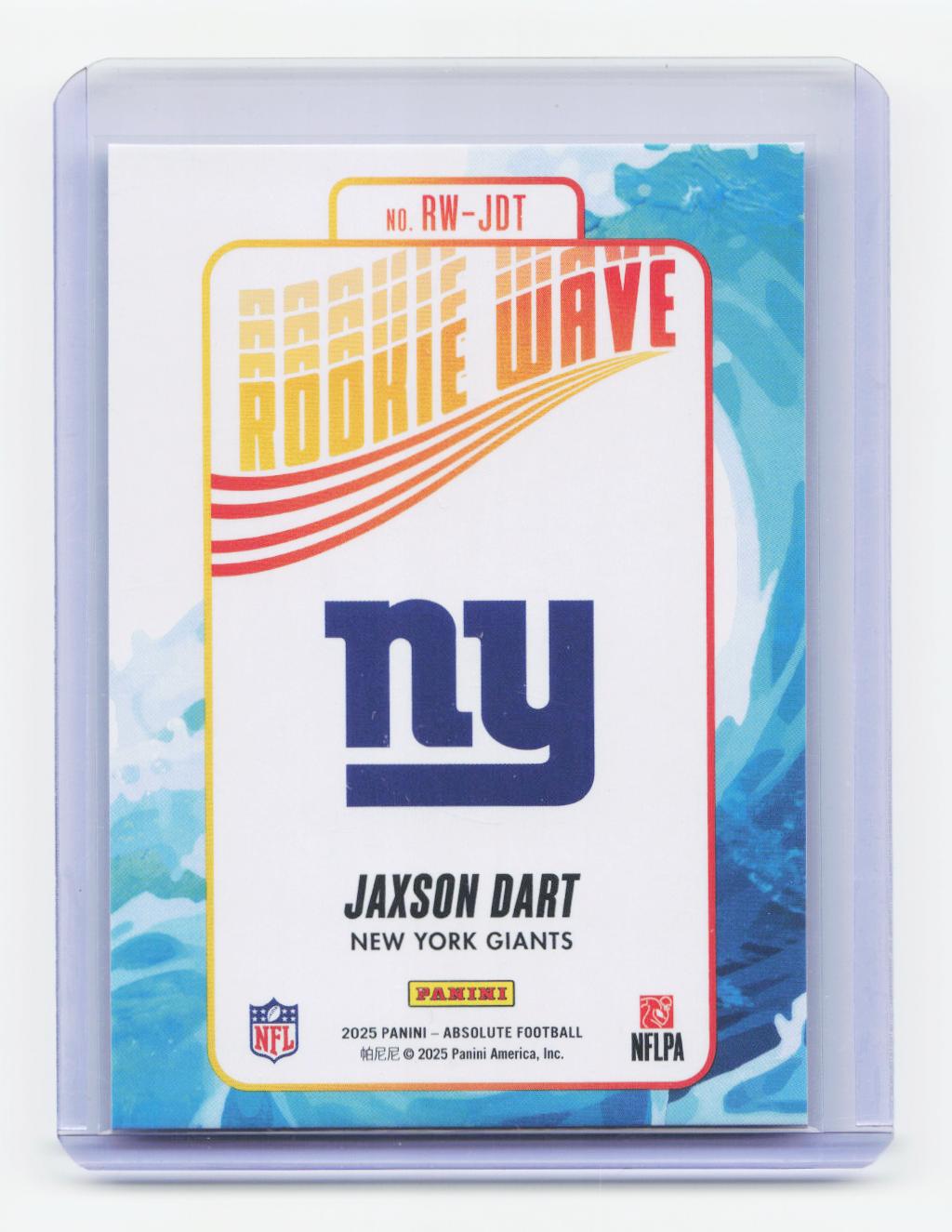 2025 Panini Absolute #RW-JDT Jaxson Dart Rookie Wave
