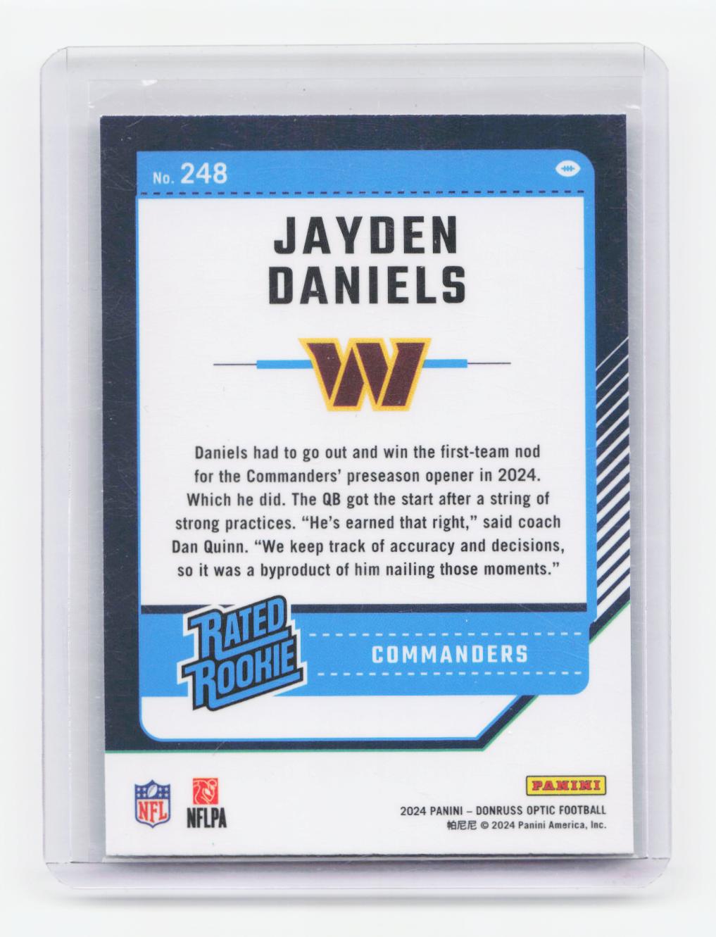 2024 Donruss Optic #248 Jayden Daniels