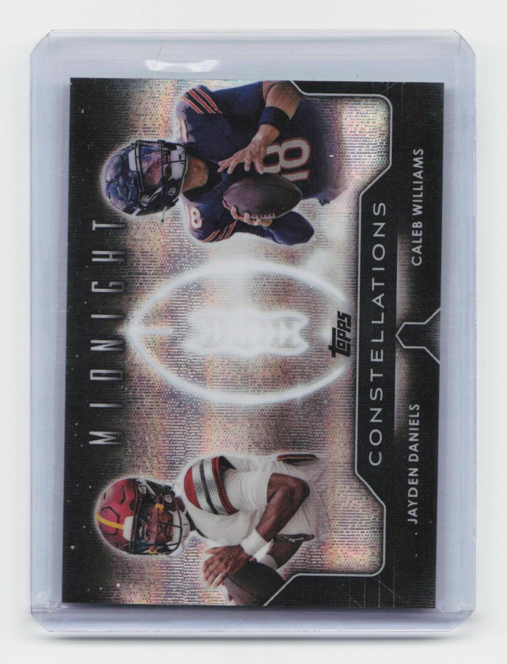 2024 Topps Midnight #C-20 Jayden Daniels Caleb Williams Constellations Moon Beam