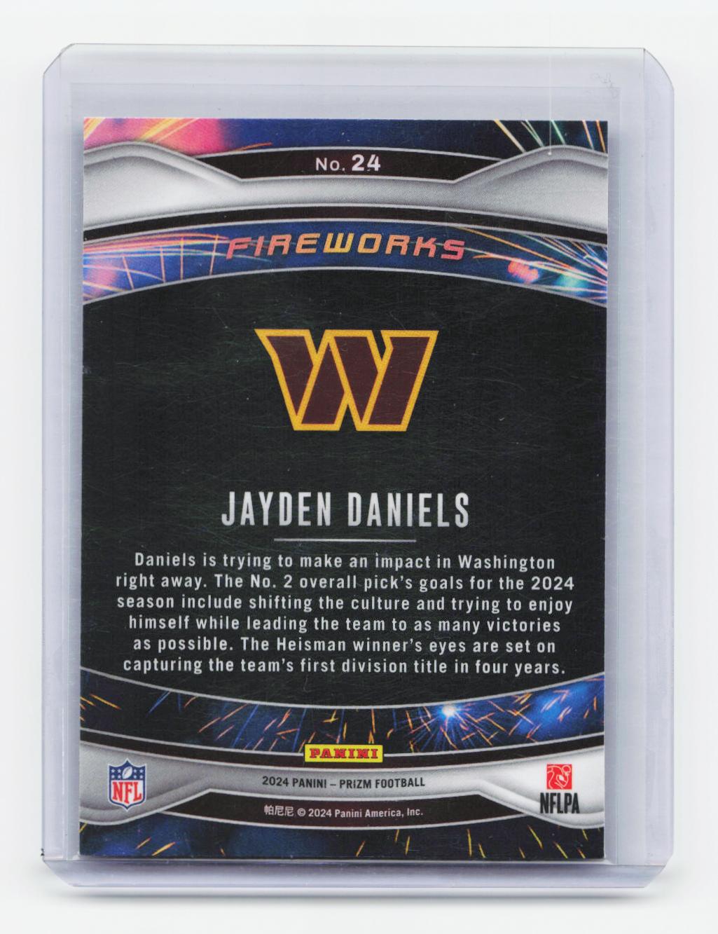 2024 Panini Prizm #24 Jayden Daniels Fireworks