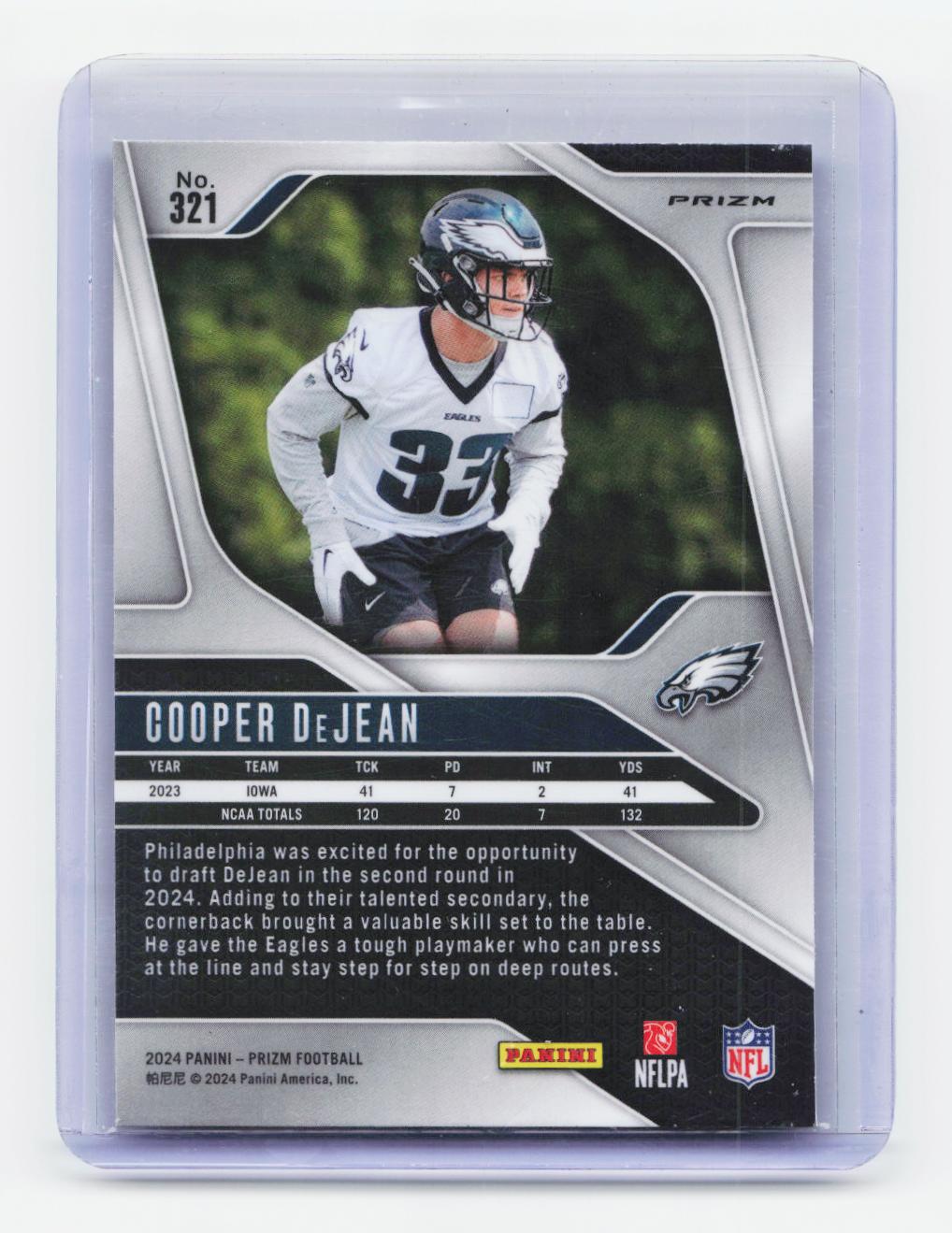 2024 Panini Prizm #321 Cooper DeJean Red White and Blue