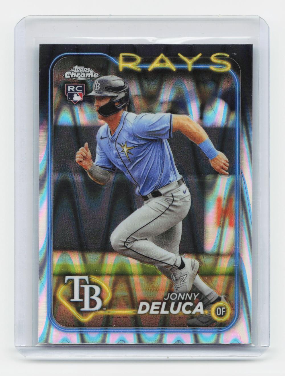 2024 Topps Chrome #163 Jonny Deluca Raywave Refractors