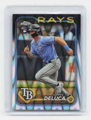 2024 Topps Chrome #163 Jonny Deluca Raywave Refractors
