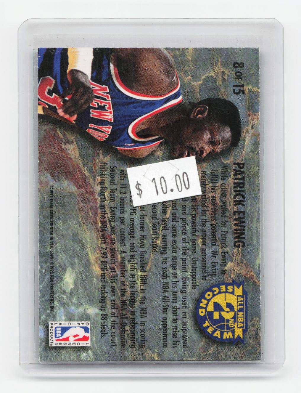 1992-93 Ultra #8 Patrick Ewing All-NBA