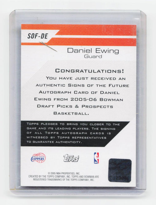 2005-06 Bowman #SOF-DE Daniel Ewing Signs of the Future