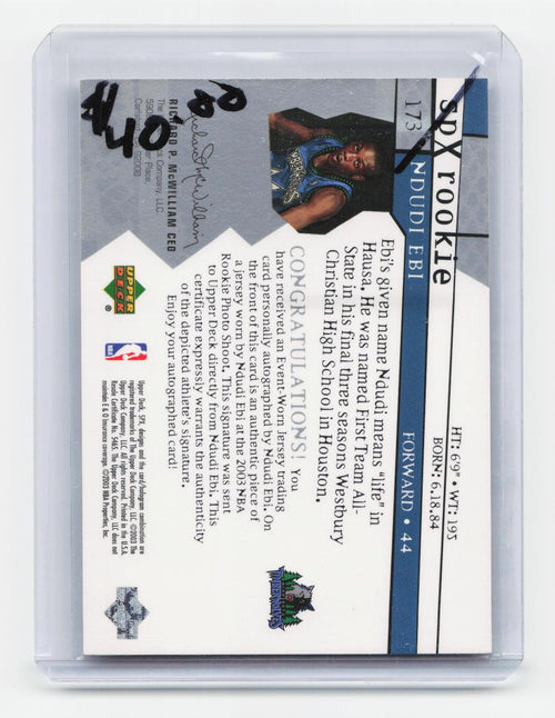 2003-04 SPx #173 Ndudi Ebi #/1999