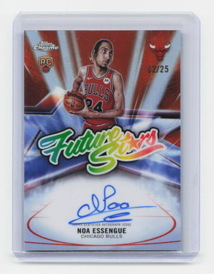 2025-26 Topps Chrome #FS-NE Noa Essengue Future Stars Autographs Orange /25
