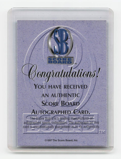 1997-98 Score Board Autographed #NNO Nate Erdmann 1997 Rookies Silver