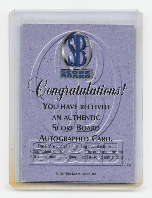 1997-98 Score Board Autographed #NNO Nate Erdmann 1997 Rookies Silver