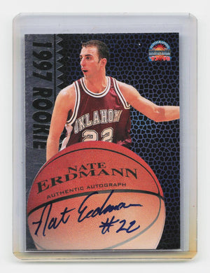 1997-98 Score Board Autographed #NNO Nate Erdmann 1997 Rookies Silver