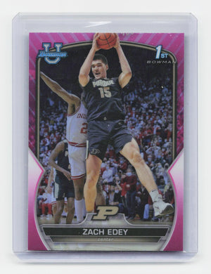 2022-23 Bowman University Chrome #79 Zach Edey Pink