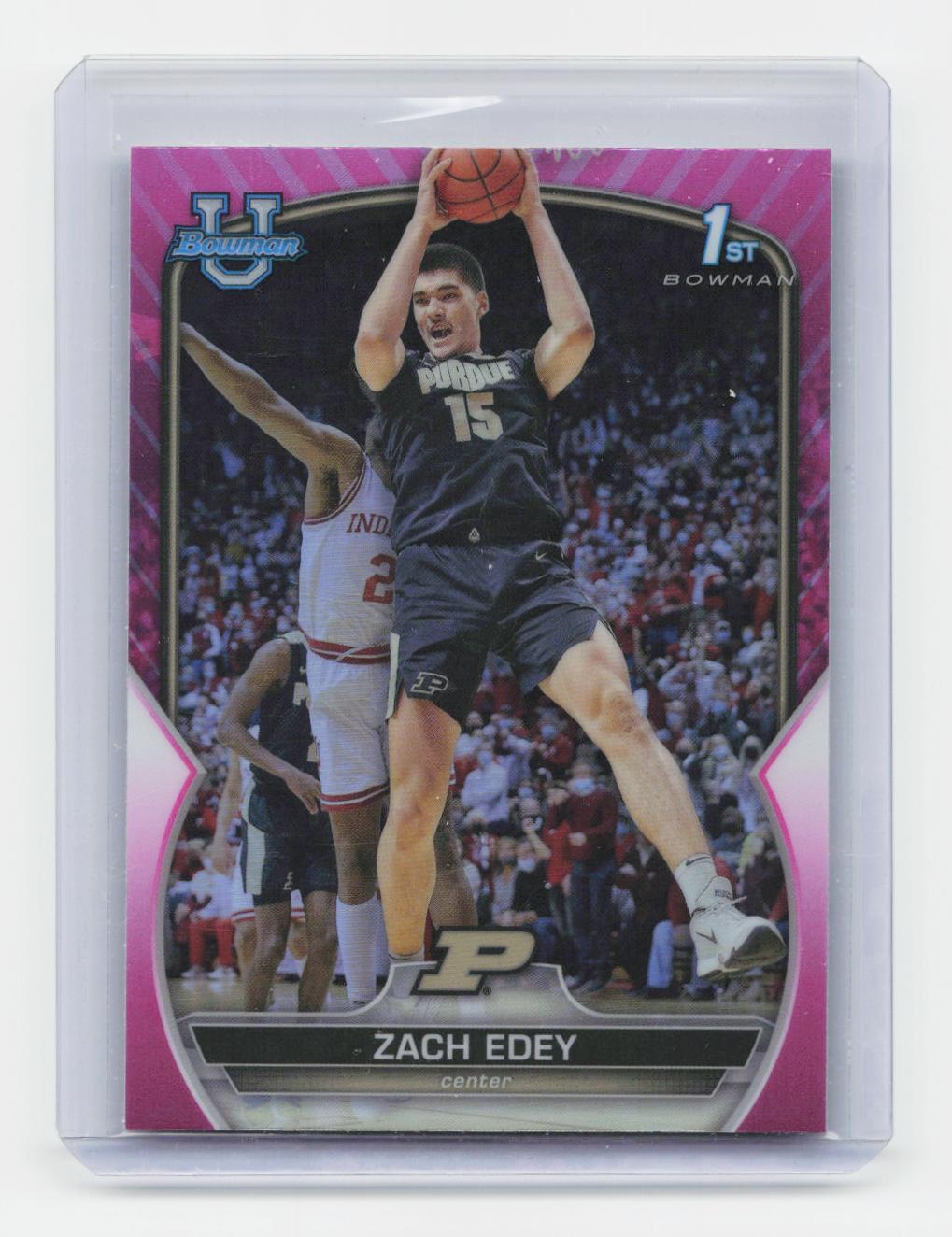 2022-23 Bowman University Chrome #79 Zach Edey Pink