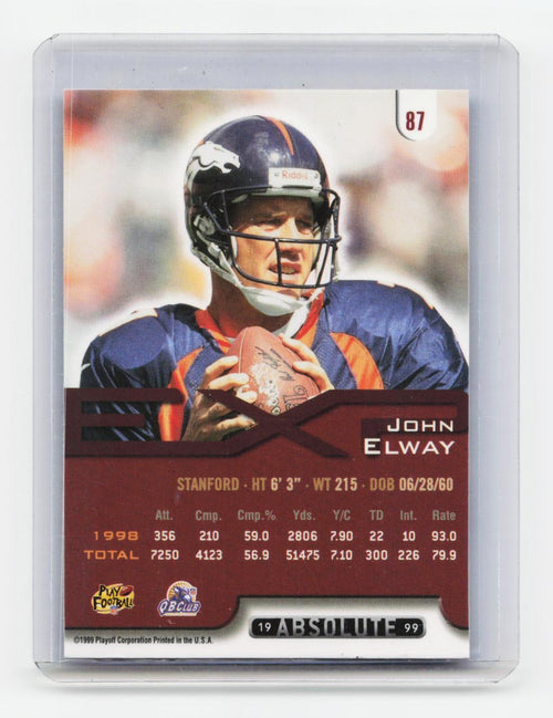 1999 Playoff Absolute EXP #87 John Elway