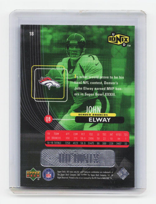 1999 UD Ionix #18 John Elway
