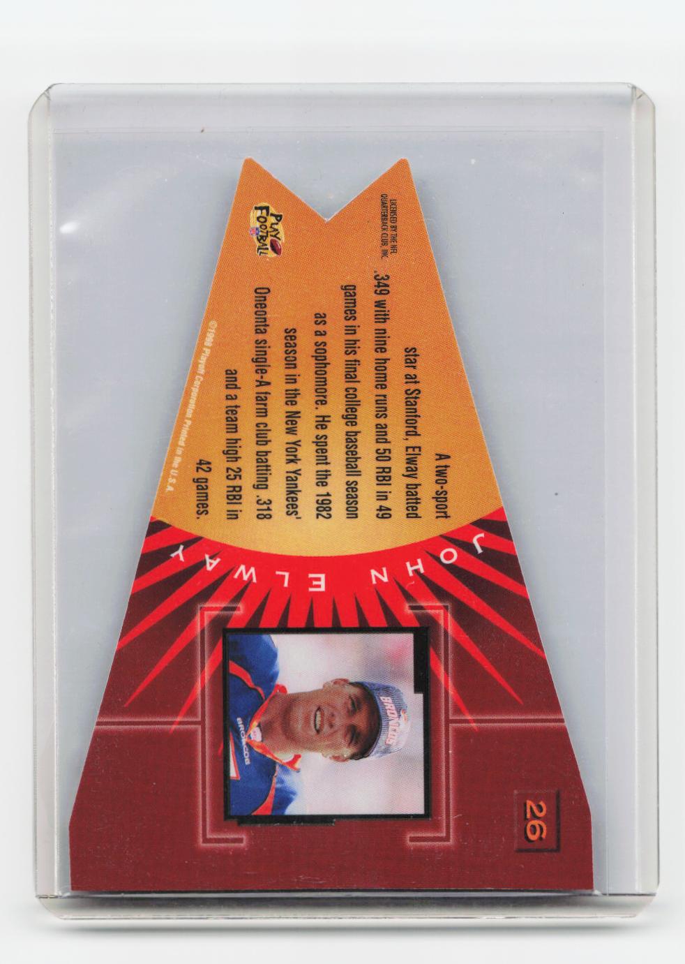 1998 Playoff Contenders - Pennants Gray Felt (Red Foil) #26 John Elway
