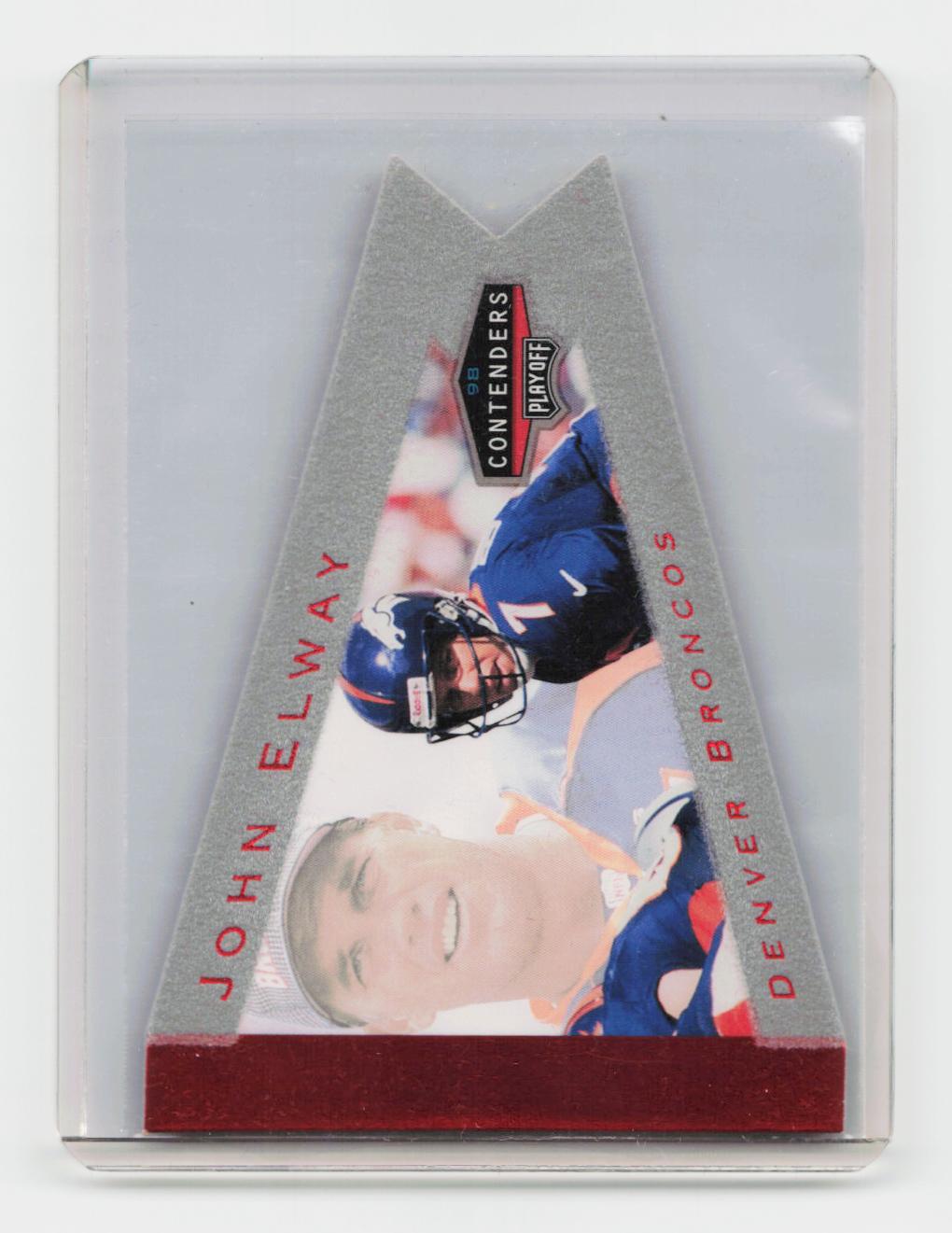 1998 Playoff Contenders - Pennants Gray Felt (Red Foil) #26 John Elway