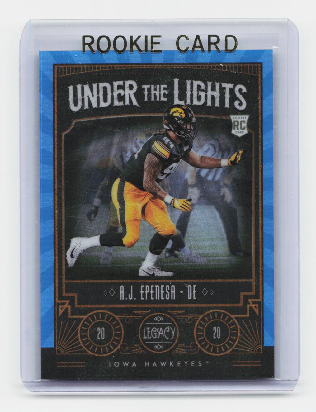 2020 Panini Legacy #UL-AJ A.J. Epenesa Under the Lights Platinum 1/1 ONE OF ONE