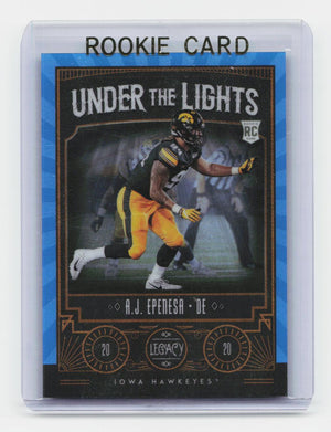2020 Panini Legacy #UL-AJ A.J. Epenesa Under the Lights Platinum 1/1 ONE OF ONE