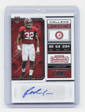 2018 Panini Contenders Draft Picks #239 Rashaan Evans