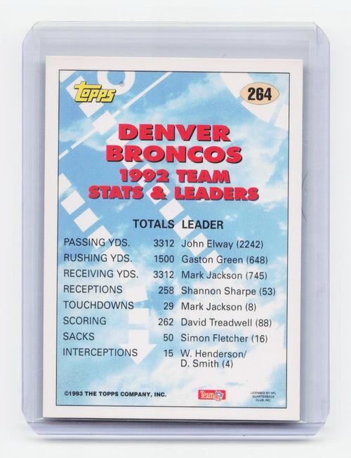 1993 Topps #264 John Elway Gold