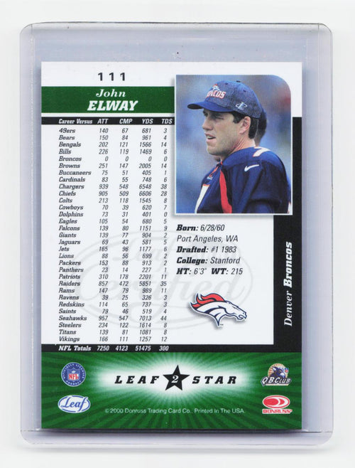 2000 Leaf Certified #111 John Elway