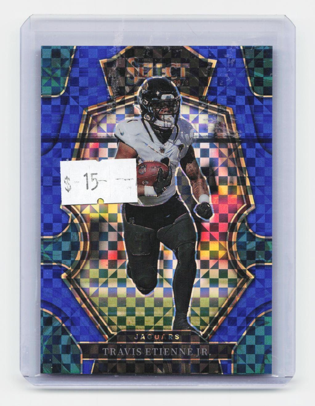 2022 Panini Select #147 Travis Etienne Jr. Blue Prizm #/149