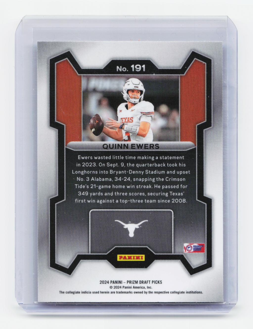 2024 Panini Prizm Draft Picks #191 Quinn Ewers