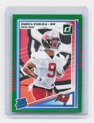 2025 Donruss #375 Emeka Egbuka Press Proofs Green