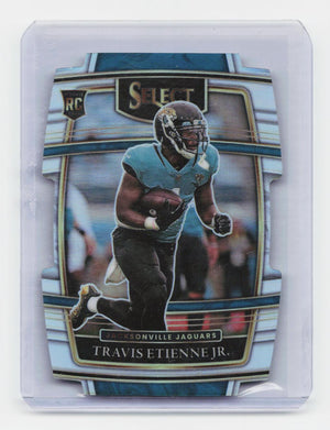 2021 Panini Select #54 Travis Etienne Jr. Silver Prizm Die Cut