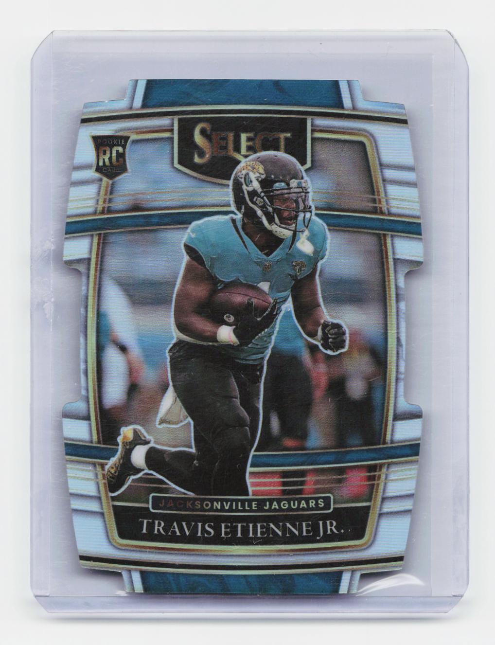 2021 Panini Select #54 Travis Etienne Jr. Silver Prizm Die Cut