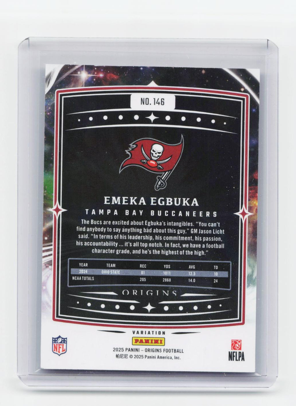 2025 Panini Origins #146 Emeka Egbuka Rookies Variation