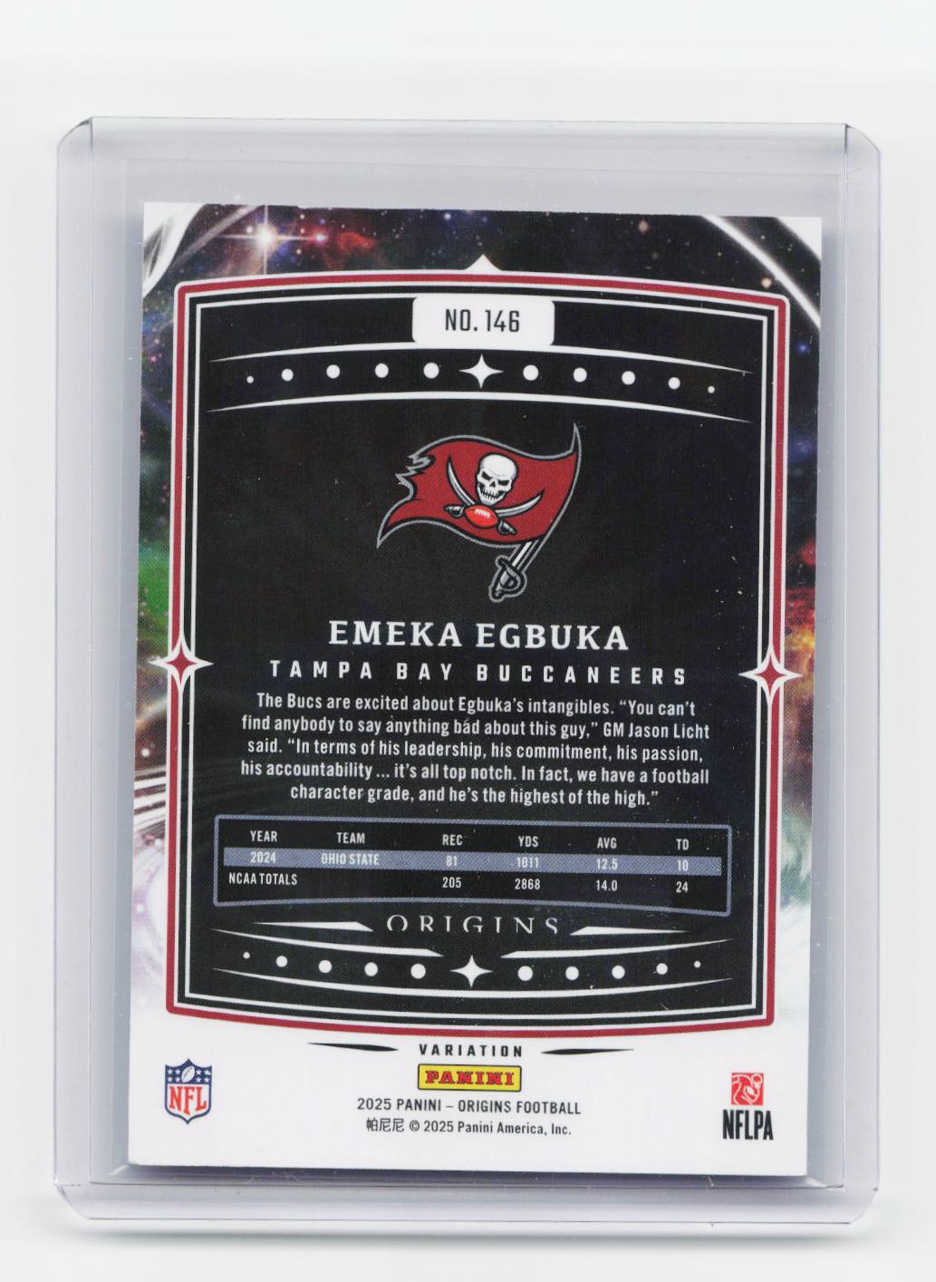 2025 Panini Origins #146 Emeka Egbuka Rookies Variation
