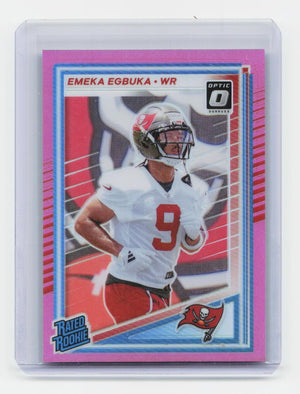 2025 Donruss #375 Emeka Egbuka Optic Rated Rookies Preview Pink
