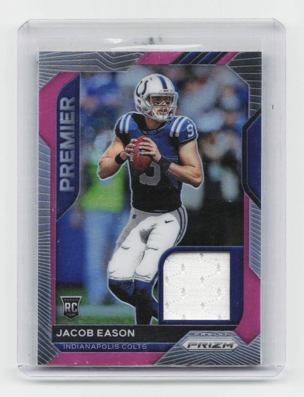 2020 Panini Prizm #13 Jacob Eason Premier Jerseys Pink