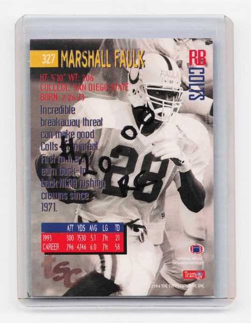 1994 Stadium Club #327 Marshall Faulk
