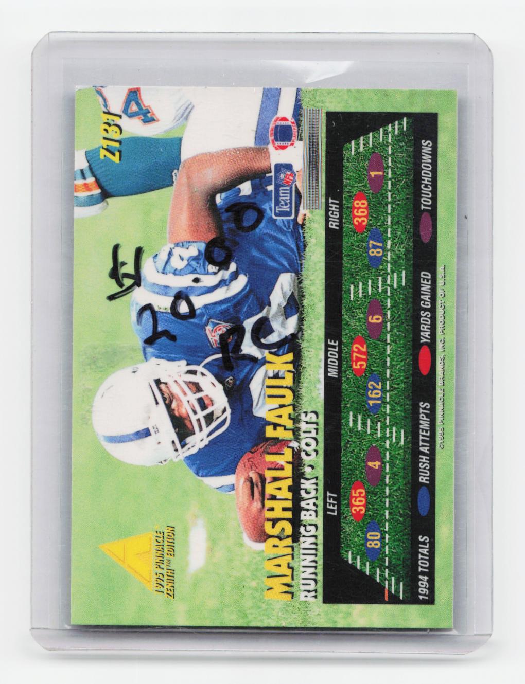 1995 Zenith #Z131 Marshall Faulk