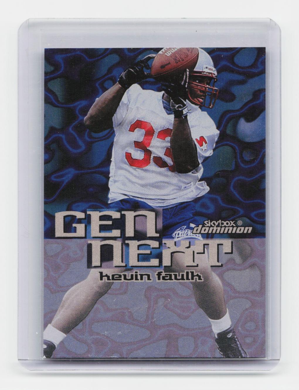1999 SkyBox Dominion #7 GN Kevin Faulk Gen Next Plus