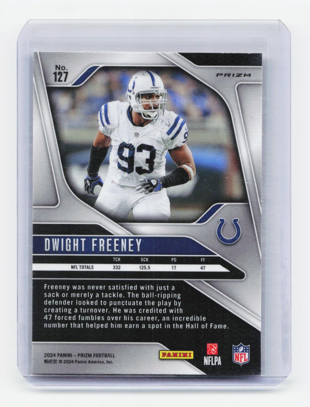 2024 Panini Prizm #127 Dwight Freeney Lazer