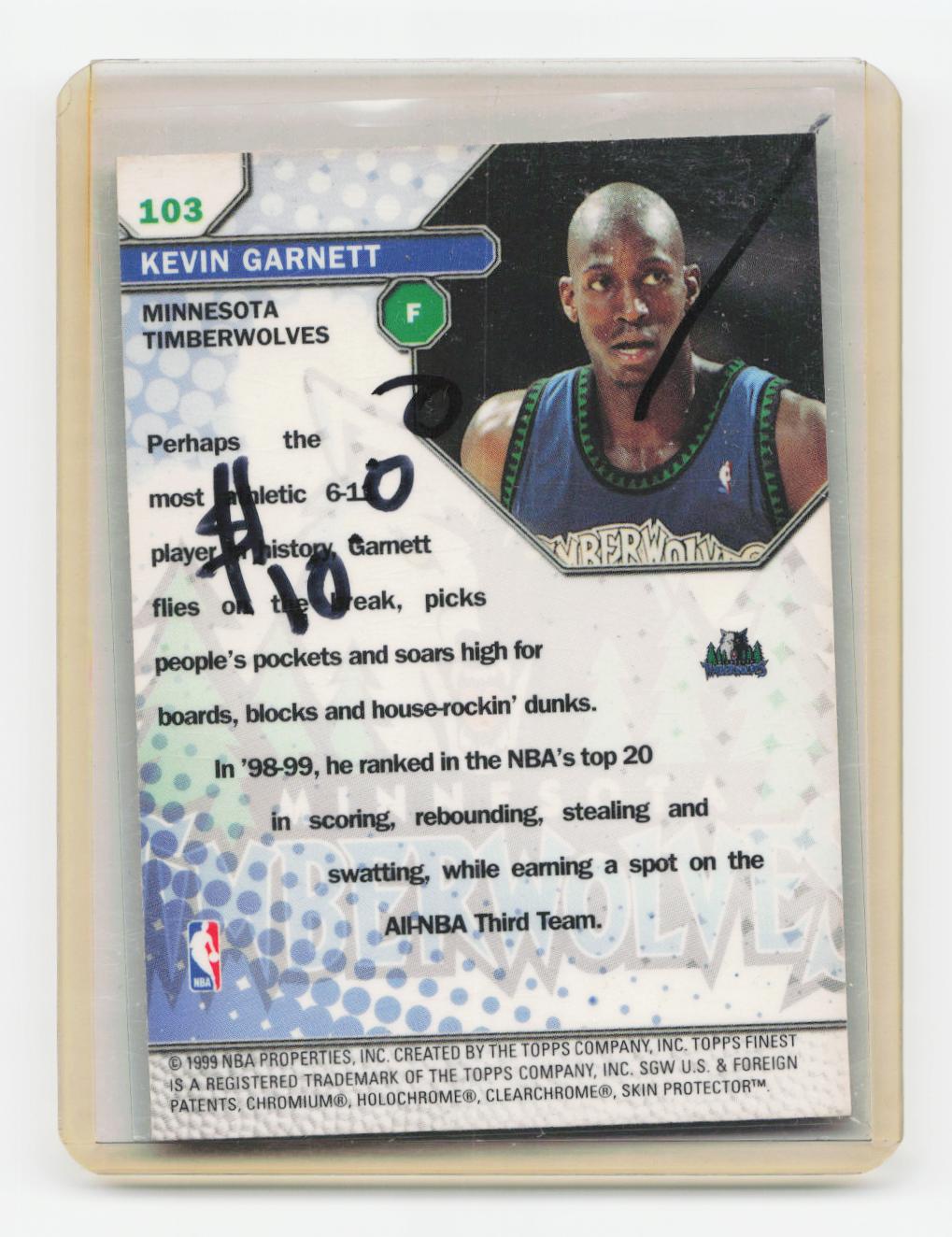 1999-00 Finest #103 Kevin Garnett